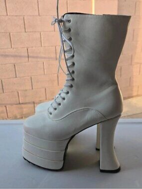 Lamoda Platform boots tags: white platforms lace up 25!4.22